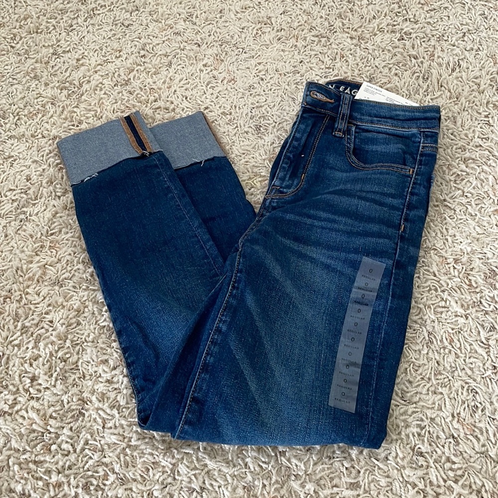 COPY - NWT American Eagle AE Super High Rise Jegging Crop 0 Regular Super Stret…